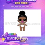 Free Afro Puff Free Pink Pacifier Lol Dolls Free SVG - Instant Download