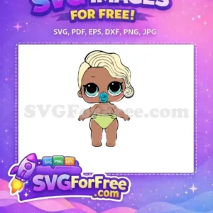 Free Blonde Hair Free Blue Eyes Lol Dolls Free SVG 1