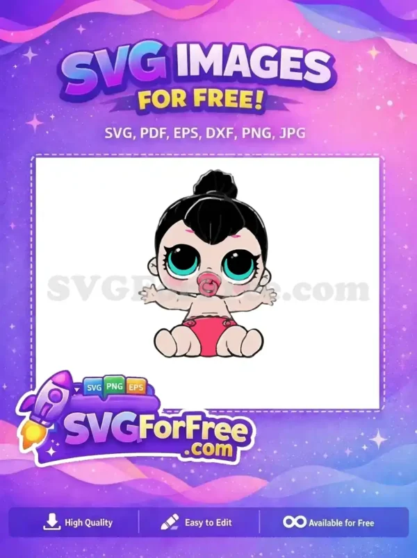 Free Black Hair Bun Free Turquoise Eyes Lol Dolls Free SVG Free Black Hair Bun Free Turquoise Eyes Lol Dolls Free SVG