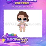 Free Brown Hair Lol Doll Free Pacifier Lol Dolls Free SVG - Instant Download