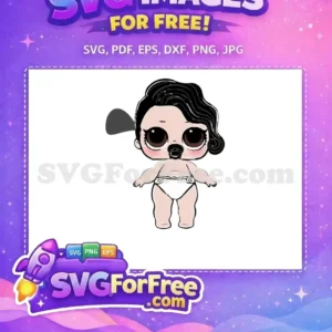 Free Black Hair Free Pacifier Lol Dolls Free SVG