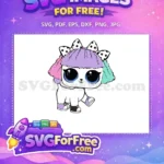 Free Polka Dot Bow Free Blue Eyes Lol Dolls Free SVG - Instant Download