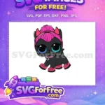 Free Black Kitty Free Pink Hair Lol Dolls Free SVG - Instant Download
