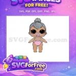Free Silver Hair Free Pacifier Lol Dolls Free SVG - Instant Download