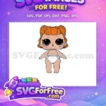 Free Orange Hair Free Brown Eyes Lol Dolls Free SVG - Instant Download