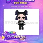 Free Pigtails Hair Free Goth Outfit Lol Dolls Free SVG - Instant Download