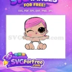 Free Pink Hair Free Winking Lol Dolls Free SVG 3 - Instant Download
