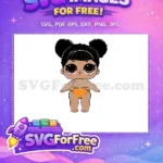 Free Pigtails Tongue Free Orange Diaper Lol Dolls Free SVG - Instant Download