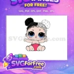 Free Two Tone Hair Free Blue Eyes Lol Dolls Free SVG - Instant Download
