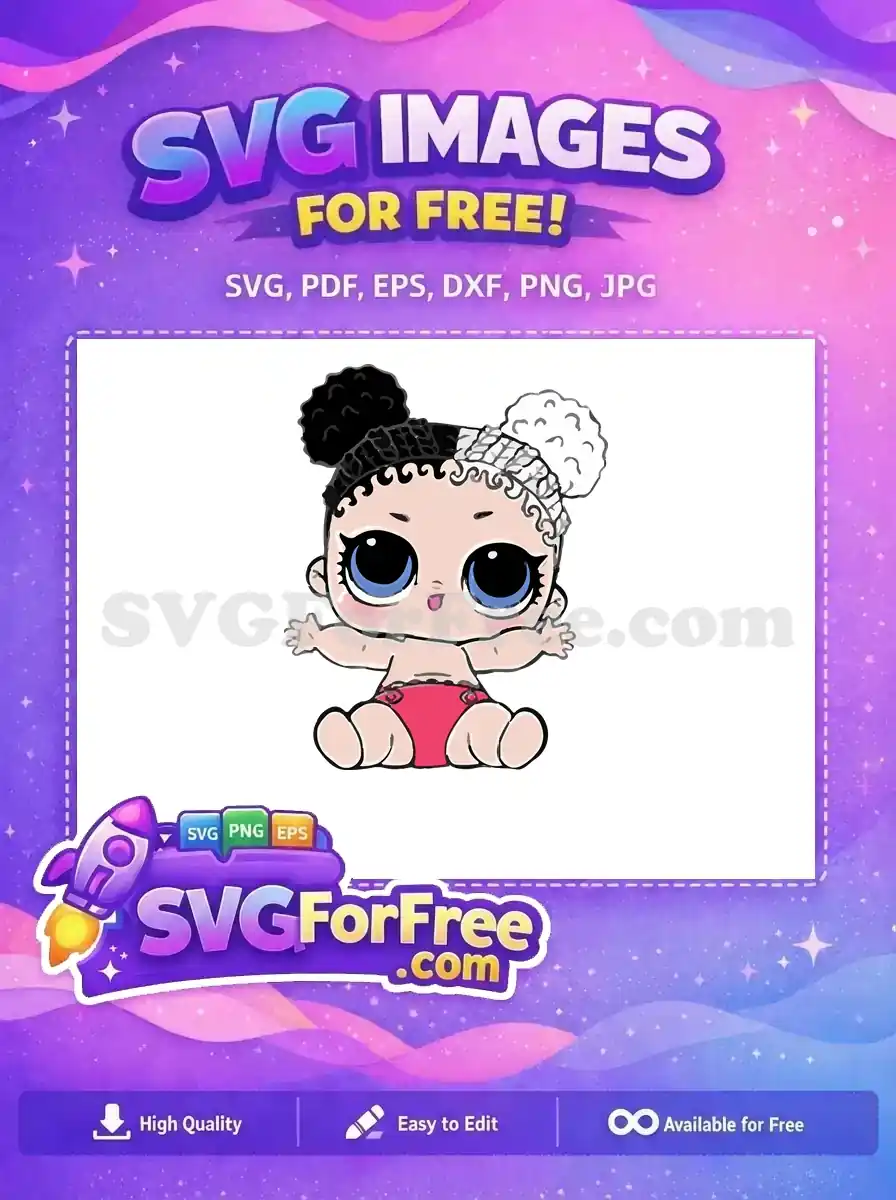 Free Two Tone Hair Free Blue Eyes Lol Dolls Free SVG