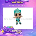 Free Teal Hair Free Lol Doll Confetti Free SVG - Instant Download