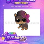 Free Punk Pet Free with Piercing and Collar Lol Dolls Free SVG - Instant Download