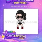 Free Black Hair Free Bow Shoes Lol Dolls Free SVG - Instant Download