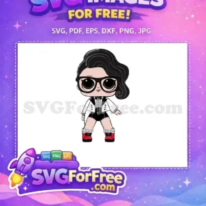 Free Black Hair Free Bow Shoes Lol Dolls Free SVG