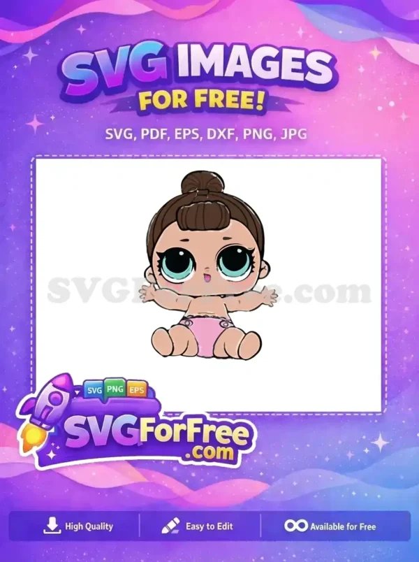 Free Brown Hair Free Big Eyes Lol Dolls Free SVG