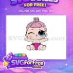 Free Wink Eye Free Pink Hair Lol Dolls Free SVG 1 - Instant Download