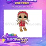 Free Blond Braids Free Red Outfit Lol Dolls Free SVG - Instant Download