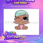 Free Winking Lol Dolls Free Blue Eye One Free SVG - Instant Download