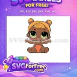 Free Orange Hair Free Green Eyes Lol Dolls Free SVG - Instant Download
