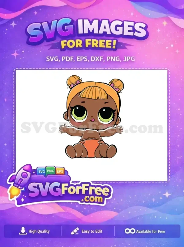 Free Orange Hair Free Green Eyes Lol Dolls Free SVG