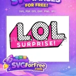 Free Polka Dots Free Pink Background Lol Surprise Free SVG - Instant Download