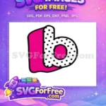 Free Pink Letter B Free Polka Dots Lol Dolls Free SVG 1 - Instant Download