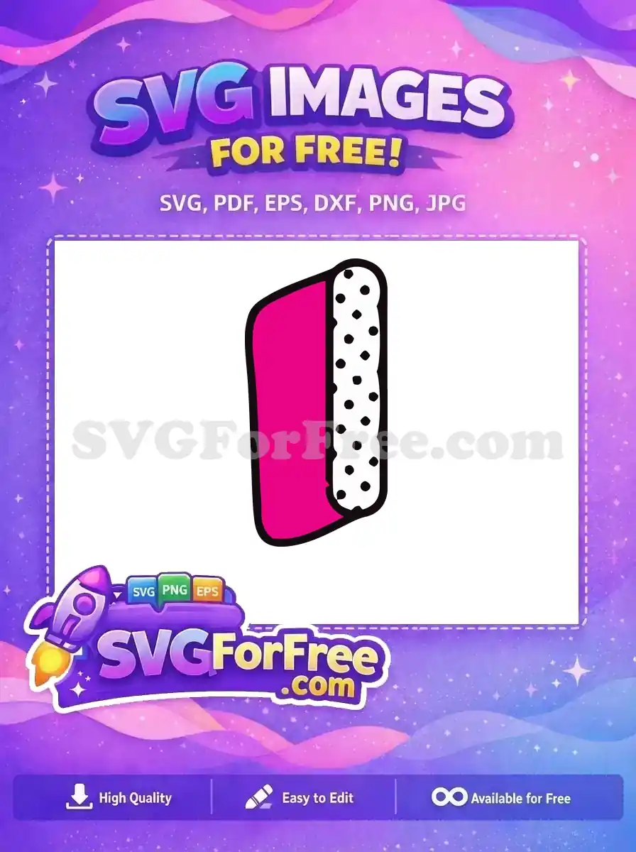 Free Pink Panel Free Polka Dots Number One Free SVG