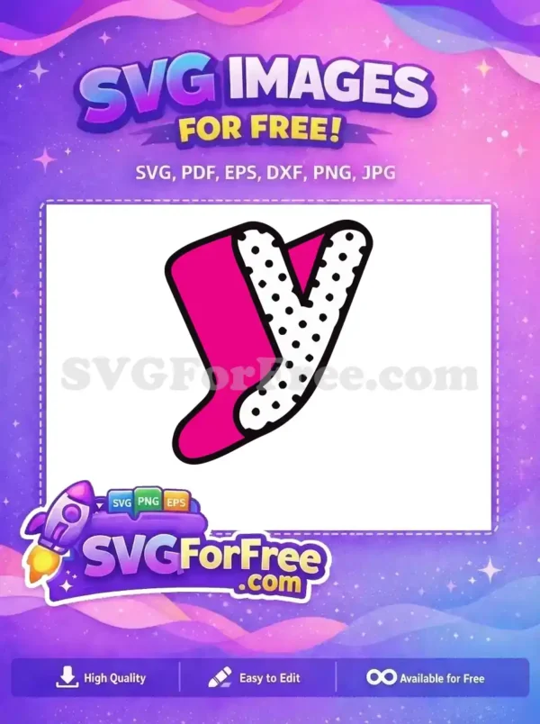 Free Pink Boot Free Black Polka Lol Dolls Free SVG