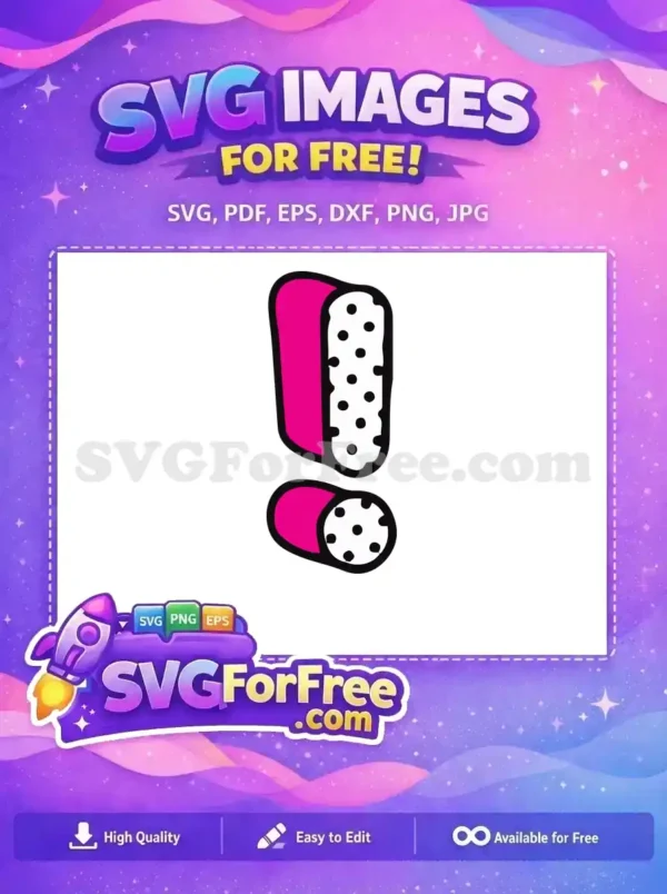 Free Pink White Hair Free Polka Dot Lol Free SVG