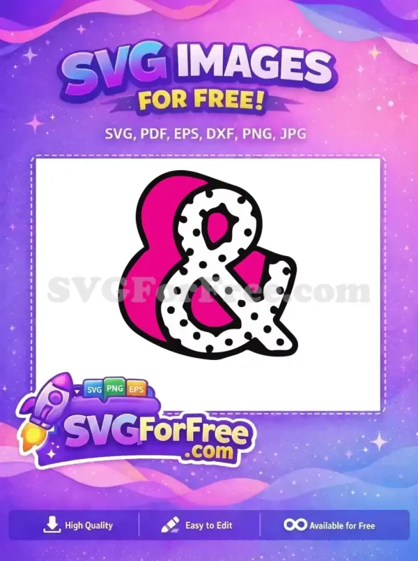 Free Polka Dot Ampersand Free Hot Pink Accents Lol Free SVG Free Polka Dot Ampersand Free Hot Pink Accents Lol Free SVG