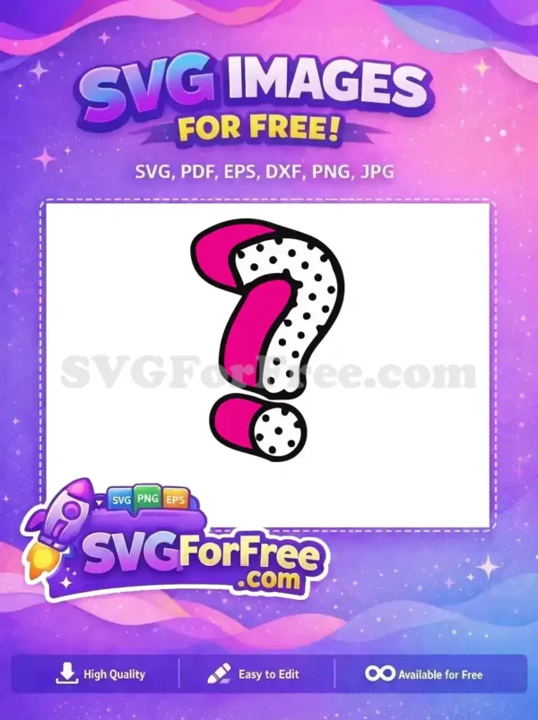 Free Pink Polka Dots Free Question Mark Lol Dolls Free SVG