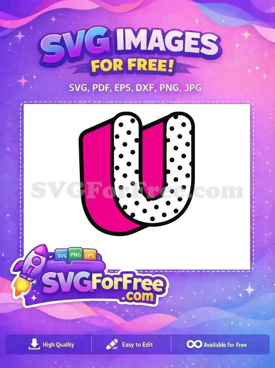 Free Pink White Lol Dolls Free Pattern Letter U Free SVG