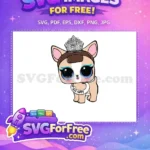 Free Crowned Miss Puppy Free Blue Eyes Lol Dolls Free SVG - Instant Download