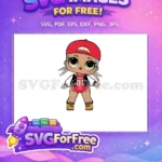 Free Red Cap Blonde Braids Free Number One Lol Free SVG - Instant Download