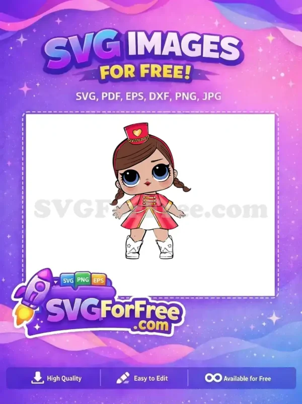 Free Majorette Braids Free Red Uniform Lol Dolls Free SVG Free Majorette Braids Free Red Uniform Lol Dolls Free SVG