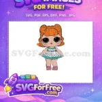 Free Orange Hair Free Polka Dot Dress Lol Dolls Free SVG - Instant Download