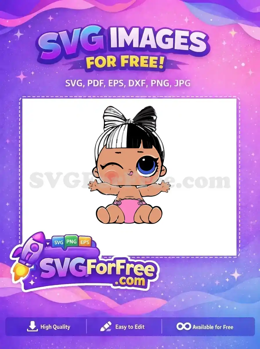 Free Winking Blue Eye Free Black White Bow Lol Free SVG