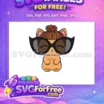 Free Cat with Sunglasses Free Tongue Out Lol Dolls Free SVG - Instant Download