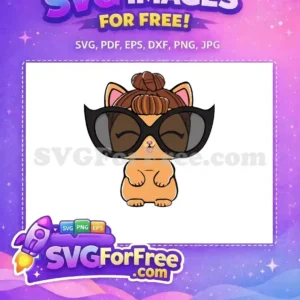Free Cat with Sunglasses Free Tongue Out Lol Dolls Free SVG