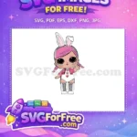 Free Bunny Ears Free Pink Hair Lol Doll Free SVG - Instant Download