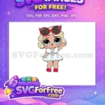 Free Blonde Hair Free Red Sunglass Lol Dolls Free SVG - Instant Download