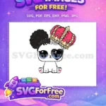 Free Pink Crown Lol Doll Free Heart Details Free SVG - Instant Download