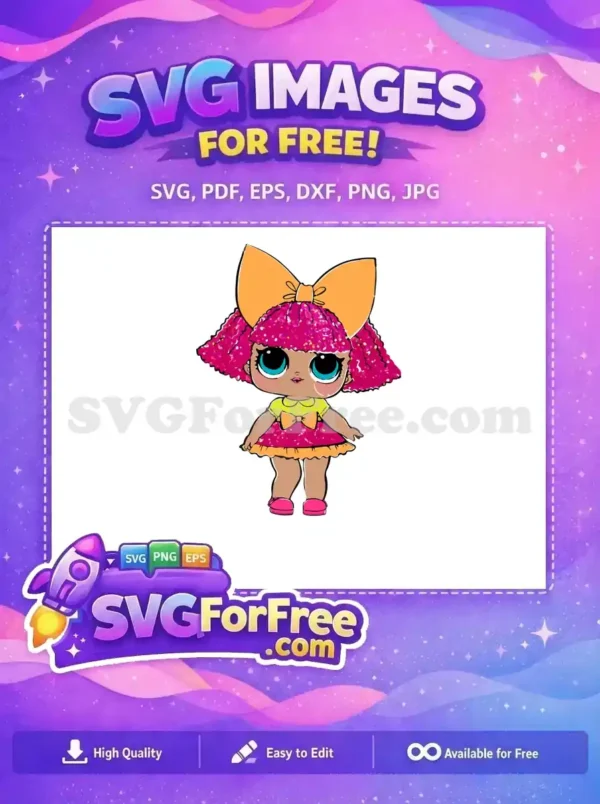 Free Pink Hair Free Big Eyes Lol Dolls Free SVG 3 Free Pink Hair Free Big Eyes Lol Dolls Free SVG 3