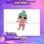 Free Teal Hair Free Golden Jewelry Character Free SVG - Instant Download