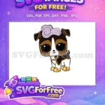 Free Brown Dog Free Lilac Hair Lol Dolls Free SVG - Instant Download