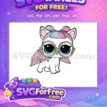 Free Lol Dolls Glasses Free Kitty Wings Lol Free SVG - Instant Download