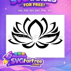Free Black Lotus Flower Free Abstract Petals Art Free SVG