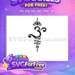 Free Om Lotus Flower Free Unalome Symbol Design Free SVG - Instant Download