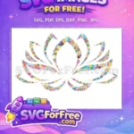 Free Colorful Spheres Lotus Free Flower Petals Design Free SVG - Instant Download