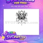 Free Lotus Flower Art Free Petals Design Free SVG - Instant Download